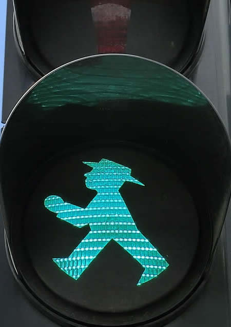 The original Ampelmann on a pedestrian traffic light