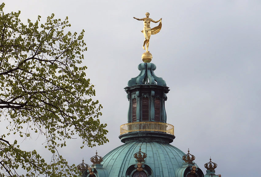 Charlottenburg Schloss, Berlin, and the statue of Fortuna