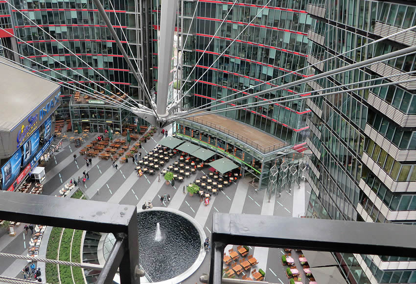 View over Sony Centre from a hidden student canteen