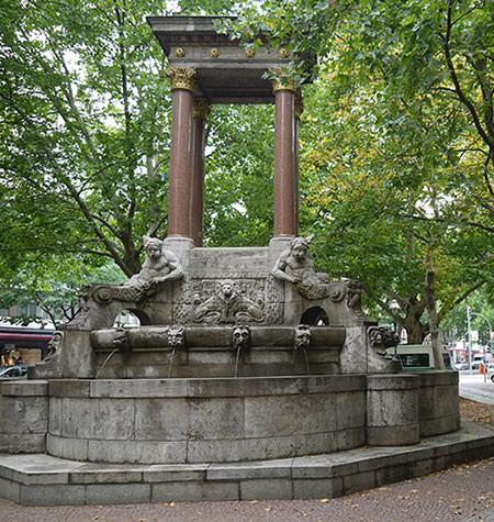 The St Georg Brunnen - a remnant of historic Potsdamer Platz