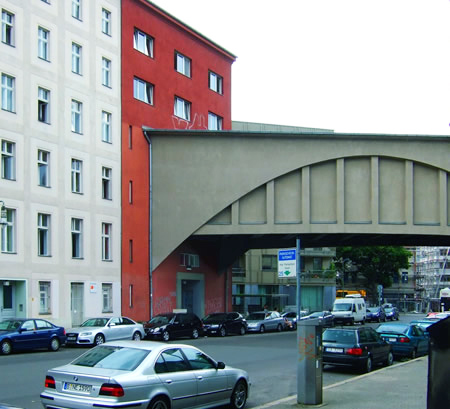 Metro tunnel through residential flats in Berlin