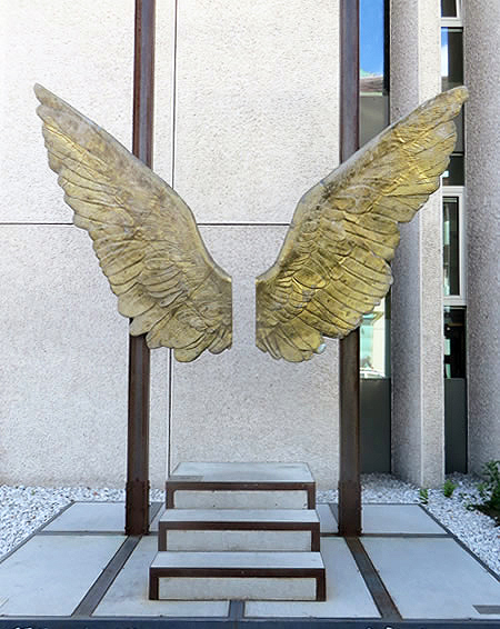 Unusual sights in Berlin: wings sculpture at the Mexican Embassy