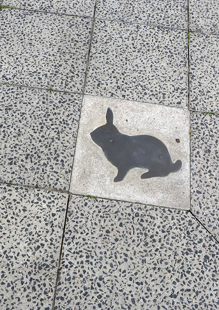 Rabbits in Berlin's Wedding - a reminder that a Berlin Wall checkpoint once stood nearby