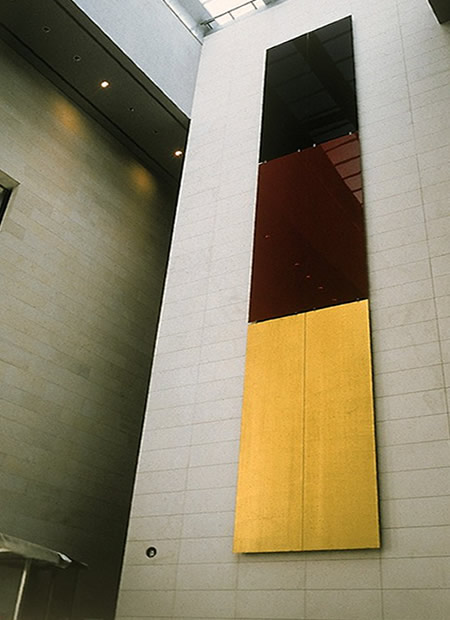 Gerhard Richter's interpretation of the German flag, one of the many contemporary art works in Berlin's Reichstag