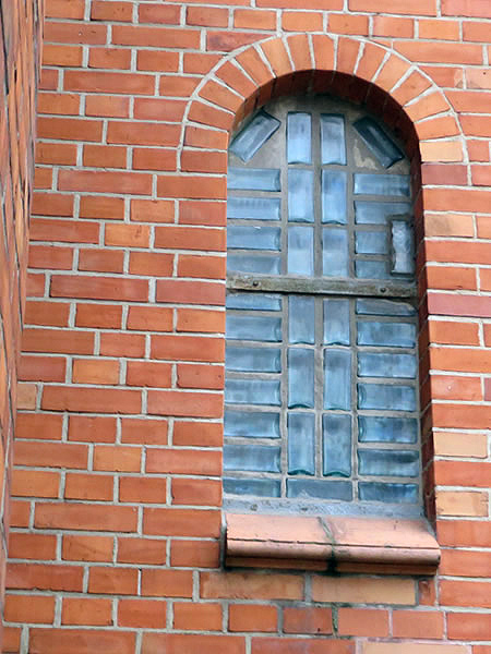 Church windows made out of liquor bottles, Berlin