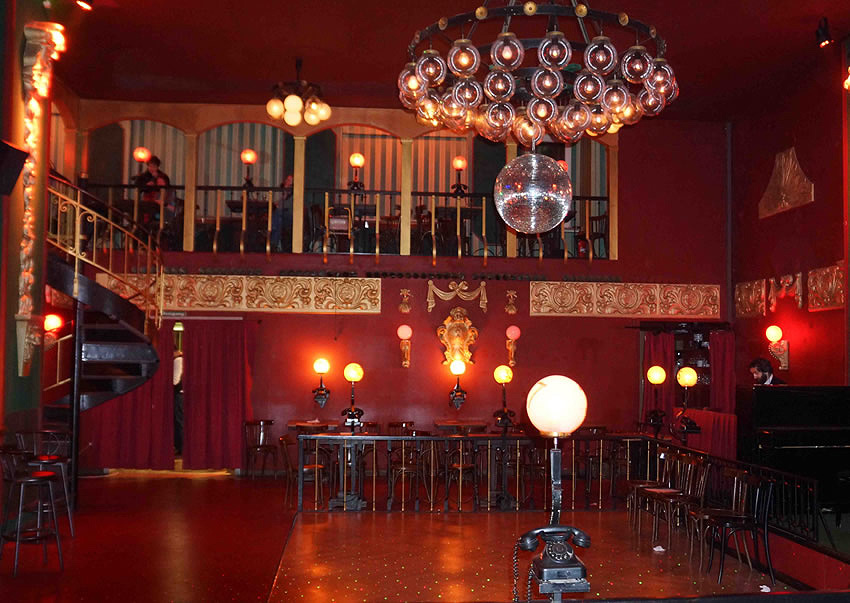 A true 'Cabaret' moment in Berlin - a ballhaus complete with original table telephones