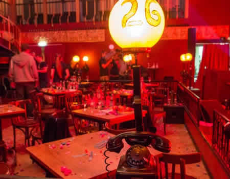 An incredible survicor of Berlin's Weimar past - table telephones in a Berlin ballroom