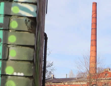 Urban art and ruins beside the River Panke, Wedding