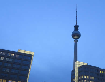 A pair of buildings in Berlin's iconic Alexander platz predate its GDR redesign