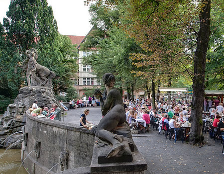 A wine garden in Rudesheimer Platz, Berlin