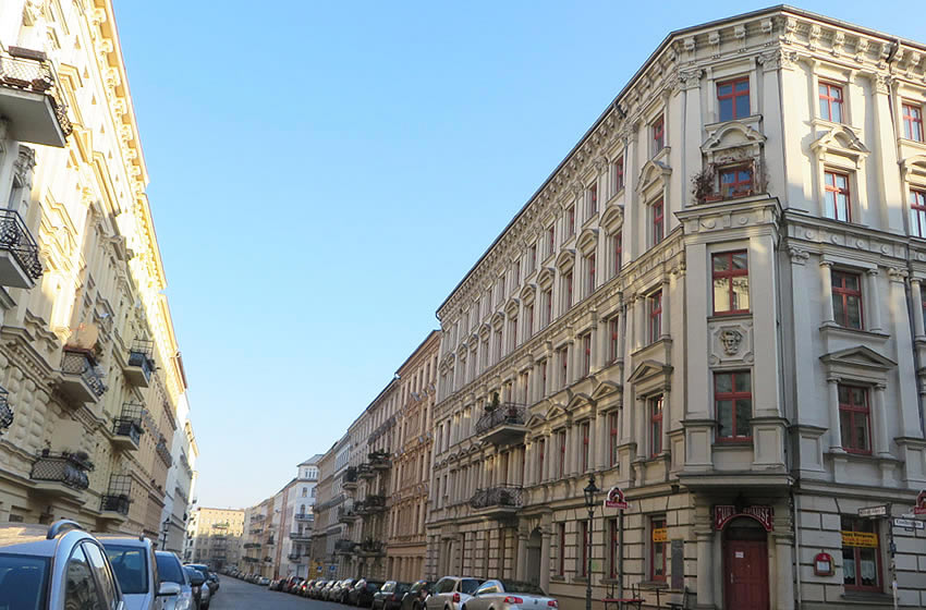 The unspoilt historical streets of the beautiful Bergmannkiez, Berlin