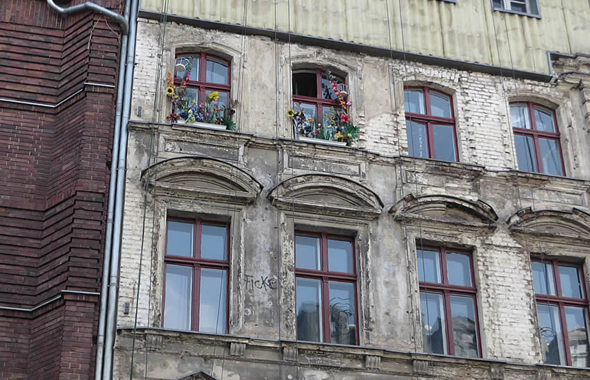 Delapidated old apartment block, Berlin