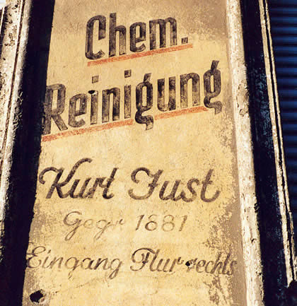 Old hand painted advertisement , Berlin