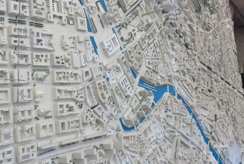 Scale model of Berlin featured in a free exhibition