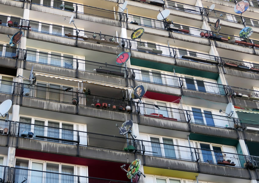 Satellite dish art in Berlin