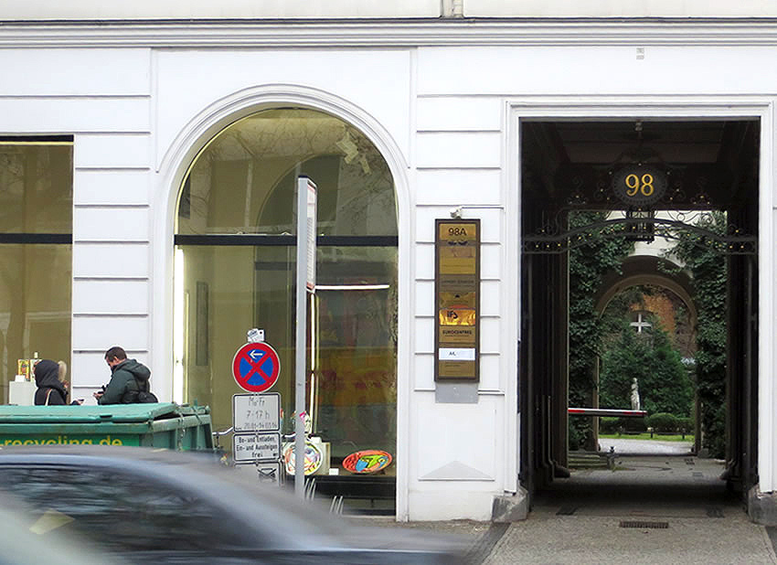 On a bustling Berlin street - a beautiful garden courtyard