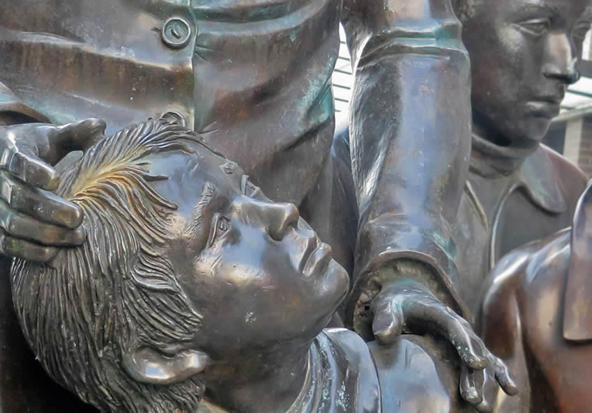 Kindertransport sculpture memorial, Friedrichstrasse Station, Berlin