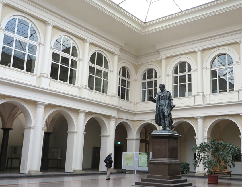 Hidden Berlin interior: the beautiful atrium in this seldom visited Berlin university faculty building