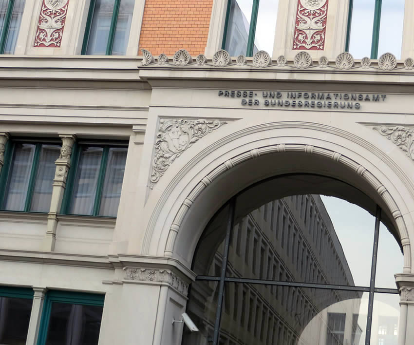 Facade of the former Market Hall (Markthalle IV) in Dorotheenstrasse, Berlin