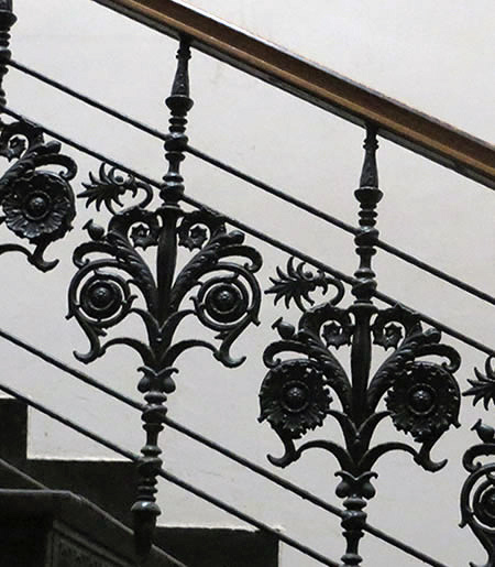 Beautiful cast iron staircase in a hidden interior in Berlin's Dorotheenstrasse