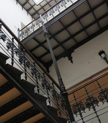 A beautiful cast iron staircase in the former university library building, Berlin