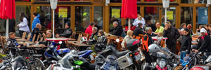 Relive Easy Rider at the Spinner-Bruecke restaurant in Grunewald, Berlin